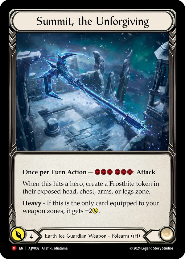 (002) Flesh & Blood TCG Armory Deck Origins: Jarl Vetreidi Single: Summit, the Unforgiving (Rainbow Foil) Majestic