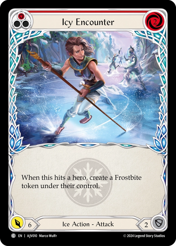 (010) Flesh & Blood TCG Armory Deck Origins: Jarl Vetreidi Single: Icy Encounter (Red) (Regular) Common