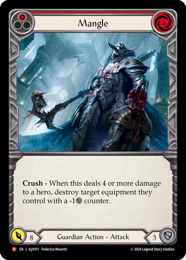 (011) Flesh & Blood TCG Armory Deck Origins: Jarl Vetreidi Single: Mangle (Regular) Majestic