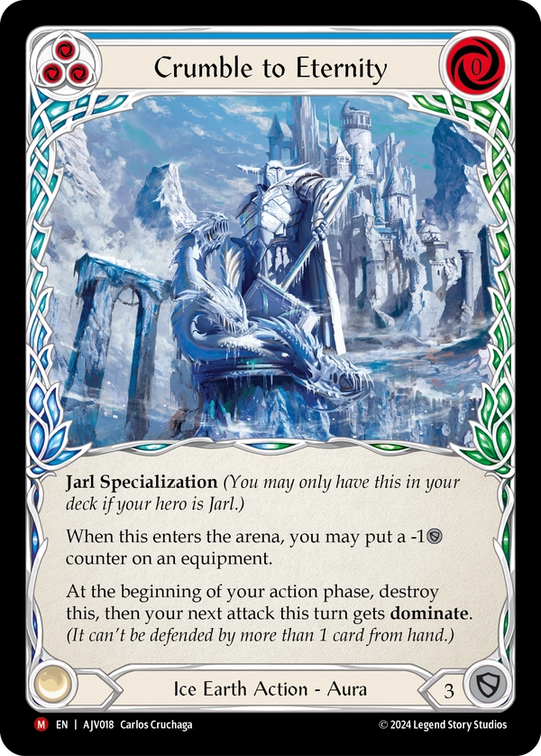 (018) Flesh & Blood TCG Armory Deck Origins: Jarl Vetreidi Single: Crumble to Eternity (Regular) Majestic