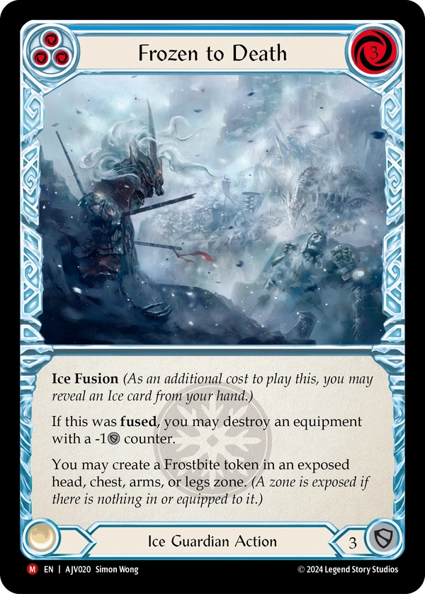 (020) Flesh & Blood TCG Armory Deck Origins: Jarl Vetreidi Single: Frozen to Death (Regular) Majestic