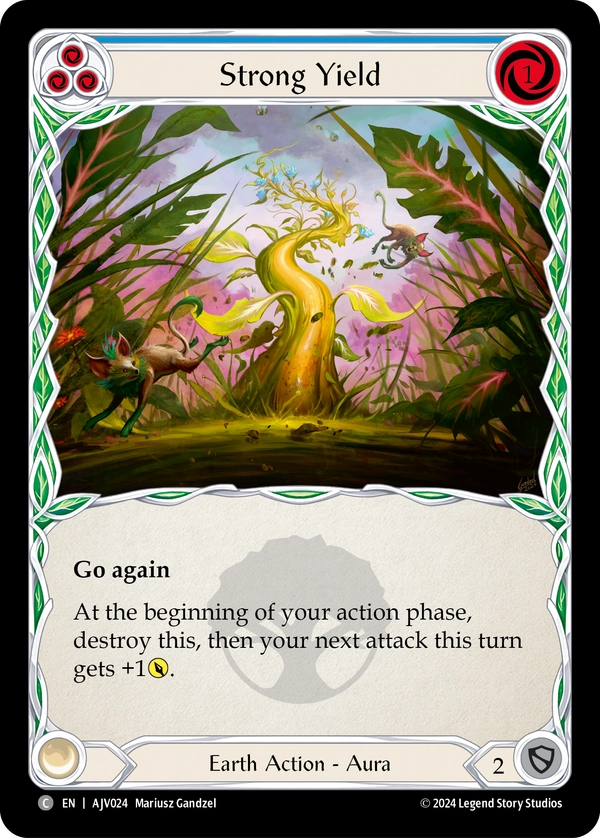 (024) Flesh & Blood TCG Armory Deck Origins: Jarl Vetreidi Single: Strong Yield (Blue) (Regular) Common