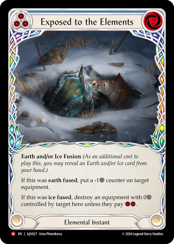 (027) Flesh & Blood TCG Armory Deck Origins: Jarl Vetreidi Single: Exposed to the Elements (Regular) Majestic
