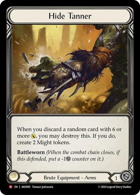 (005) Flesh & Blood TCG Armory Deck: Kayo Single: Hide Tanner (Rainbow Foil) Majestic