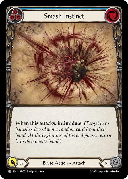 (025) Flesh & Blood TCG Armory Deck: Kayo Single: Smash Instinct (Blue) (Regular) Common