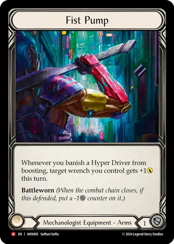 (005) Flesh & Blood TCG Armory Deck: Maxx Nitro Single: Fist Pump (Rainbow Foil) Majestic