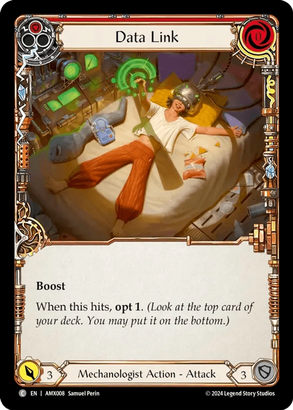 (008) Flesh & Blood TCG Armory Deck: Maxx Nitro Single: Data Link (Red) (Regular) Common