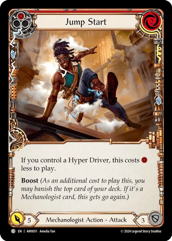 (011) Flesh & Blood TCG Armory Deck: Maxx Nitro Single: Jump Start (Red) (Regular) Common