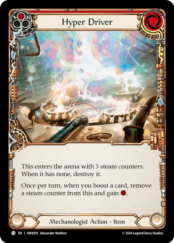 (019) Flesh & Blood TCG Armory Deck: Maxx Nitro Single: Hyper Driver (Red) (Regular) Common