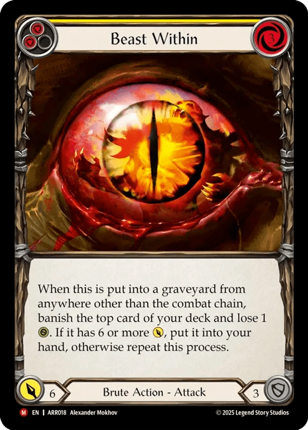 (018) Flesh & Blood TCG Armory Deck: Rhinar Single: Beast Within (Regular) Majestic