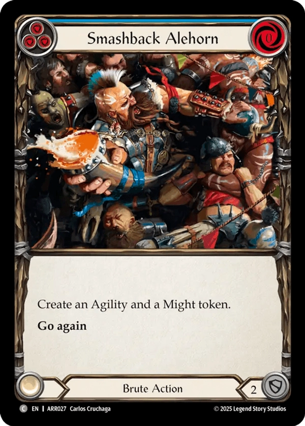 (027) Flesh & Blood TCG Armory Deck: Rhinar Single: Smashback Alehorn (Regular) Common