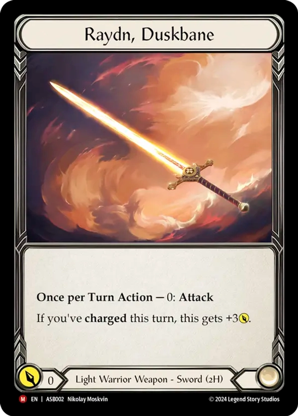 (002) Flesh & Blood TCG Armory Deck: Boltyn Single: Raydn, Duskbane (Regular) Majestic