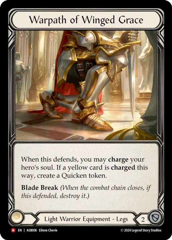 (006) Flesh & Blood TCG Armory Deck: Boltyn Single: Warpath of Winged Grace (Rainbow Foil) Majestic