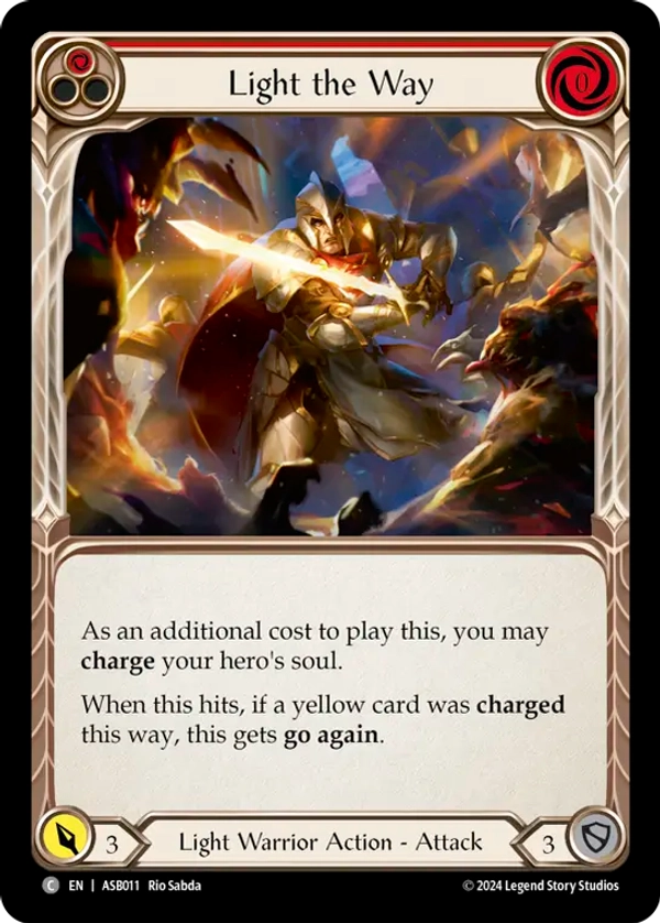 (011) Flesh & Blood TCG Armory Deck: Boltyn Single: Light the Way (Red) (Regular) Common