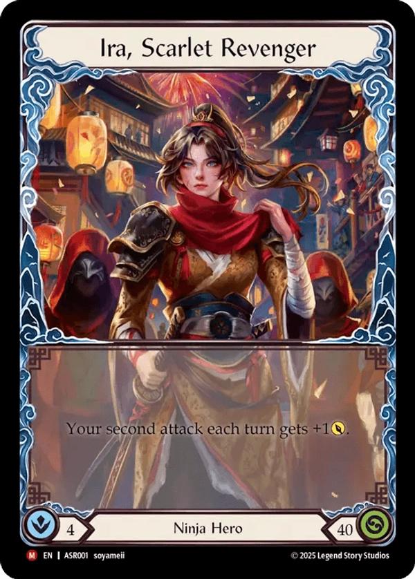 (001) Flesh & Blood TCG Armory Deck: Ira Single: Ira, Scarlet Revenger (Rainbow Foil) Majestic