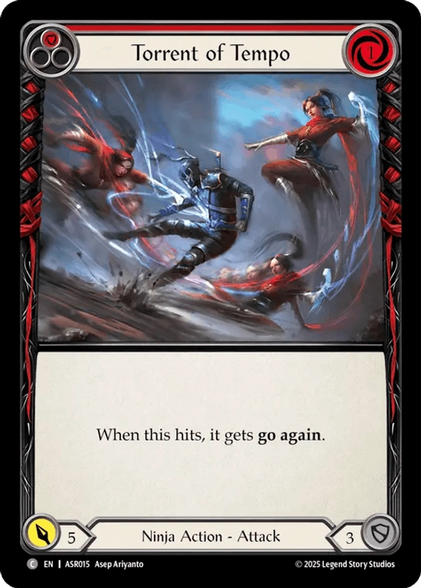 (015) Flesh & Blood TCG Armory Deck: Ira Single: Torrent of Tempo (Red) (Regular) Common