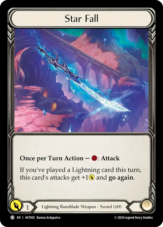 (002) Flesh & Blood TCG Armory Deck: Aurora Single: Star Fall (Regular) Common