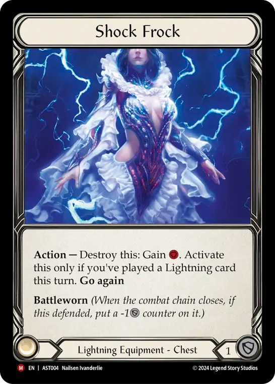(004) Flesh & Blood TCG Armory Deck: Aurora Single: Shock Frock (Rainbow Foil) Majestic