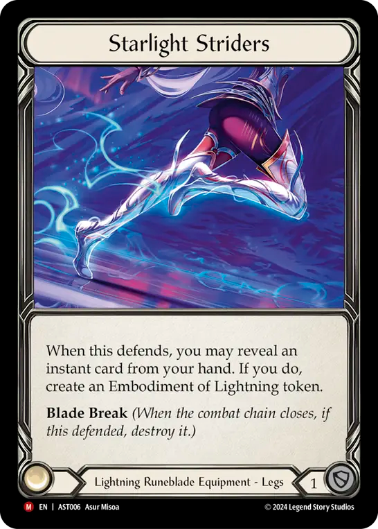 (006) Flesh & Blood TCG Armory Deck: Aurora Single: Starlight Striders (Rainbow Foil) Majestic