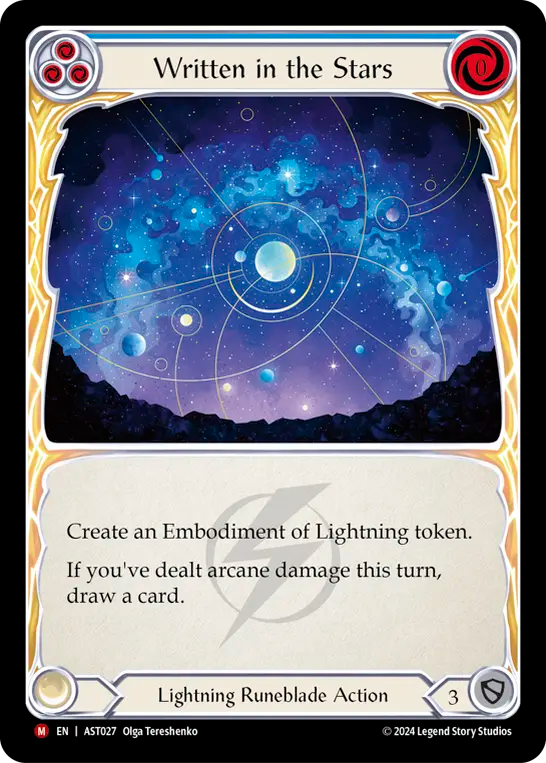 (027) Flesh & Blood TCG Armory Deck: Aurora Single: Written in the Stars (Rainbow Foil) Majestic