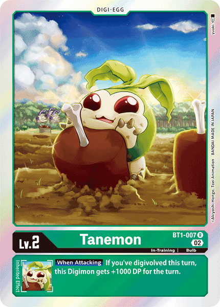 (BT1-007) Digimon TCG Resurgence Booster Single: Tanemon (BT1-007) Rare