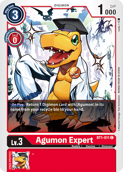 (BT1-011) Digimon TCG Release Special Booster v1.0 Single: Agumon Expert (BT1-011) Common
