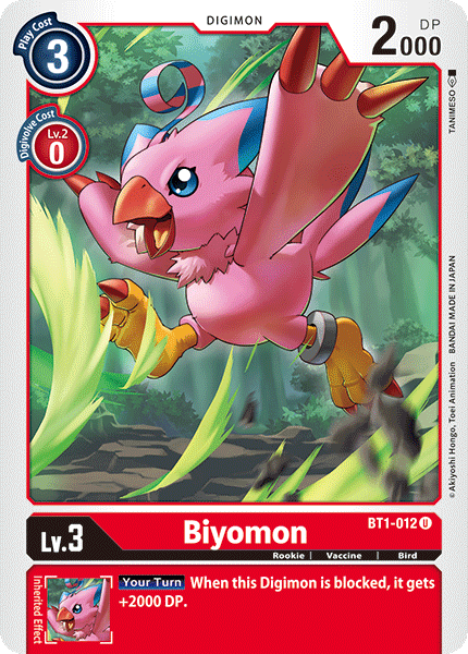 (BT1-012) Digimon TCG Release Special Booster v1.0 Single: Biyomon (BT1-012) Uncommon