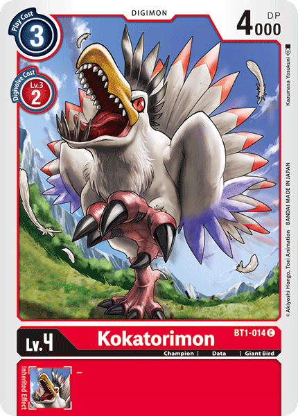 (BT1-014) Digimon TCG Release Special Booster v1.0 Single: Kokatorimon (BT1-014) Common