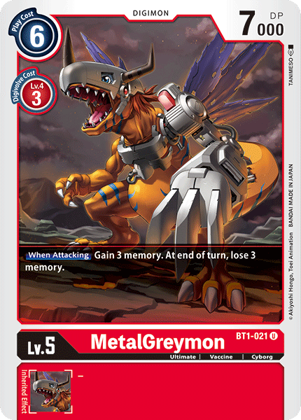 (BT1-021) Digimon TCG Release Special Booster v1.0 Single: MetalGreymon (BT1-021) Uncommon