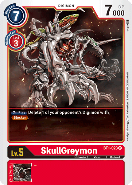(BT1-023) Digimon TCG Release Special Booster v1.0 Single: SkullGreymon (BT1-023) Rare