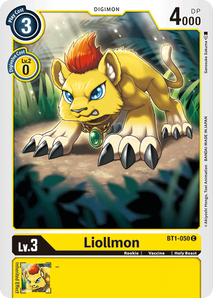 (BT1-050) Digimon TCG Release Special Booster v1.0 Single: Liollmon (BT1-050) Common
