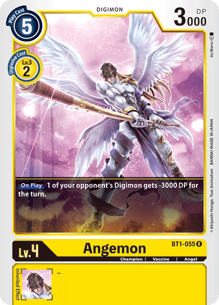 (BT1-055) Digimon TCG Release Special Booster v1.0 Single: Angemon (BT1-055) Rare