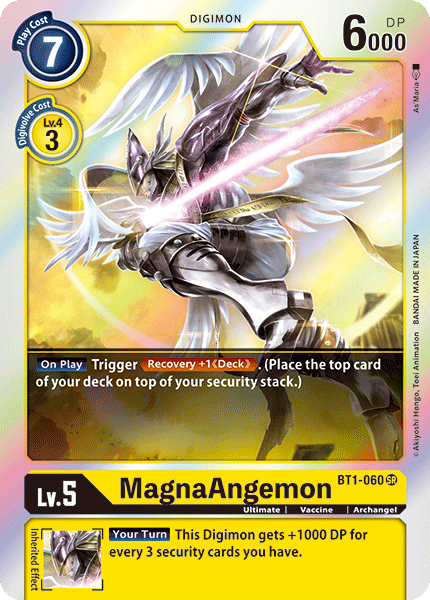 (BT1-060) Digimon TCG Release Special Booster v1.0 Single: MagnaAngemon (BT1-060) (V.1) Super Rare