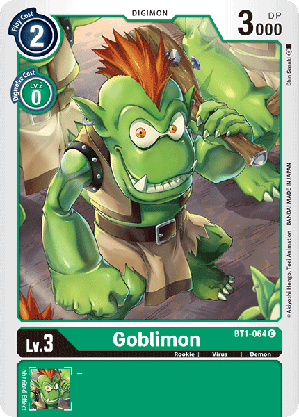 (BT1-064) Digimon TCG Release Special Booster v1.0 Single: Goblimon (BT1-064) Common