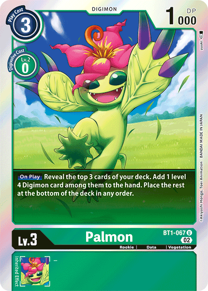 (BT1-067) Digimon TCG Resurgence Booster Single: Palmon (BT1-067) Uncommon