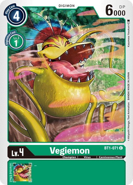 (BT1-071) Digimon TCG Release Special Booster v1.0 Single: Vegiemon (BT1-071) Common