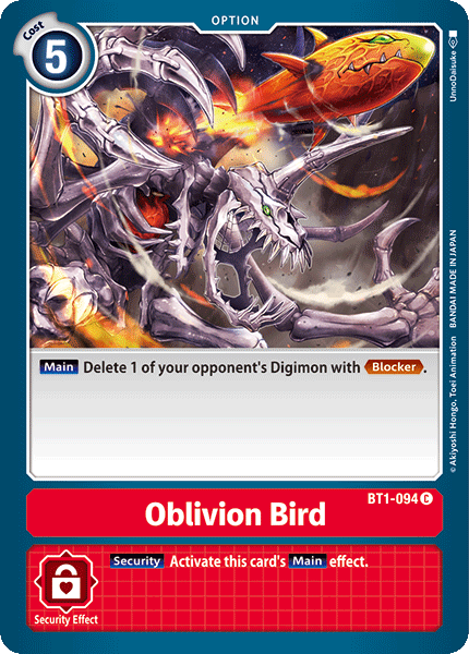 (BT1-094) Digimon TCG Release Special Booster v1.0 Single: Oblivion Bird (BT1-094) Common