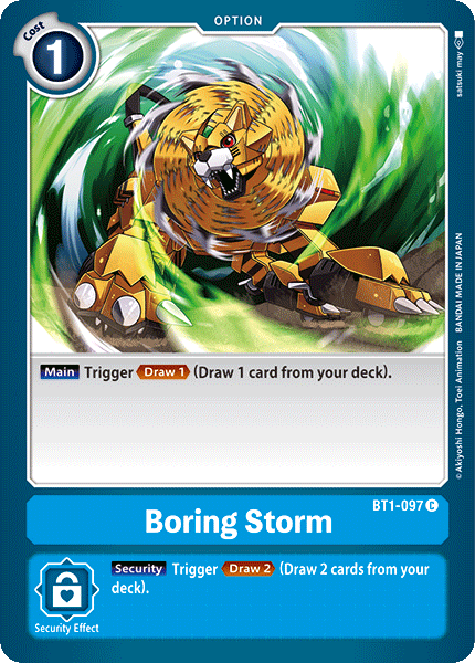 (BT1-097) Digimon TCG Release Special Booster v1.0 Single: Boring Storm (BT1-097) Common