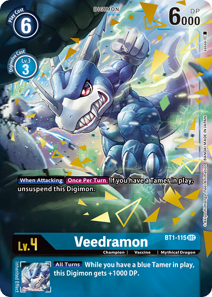 (BT1-115) Digimon TCG Release Special Booster v1.0 Single: Veedramon (BT1-115) (V.2) Alternative Art
