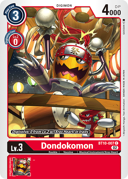 (007) Digimon TCG Xros Encounter Single: Dondokomon (BT10-007) Common