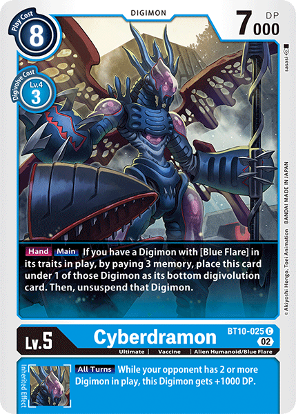 (025) Digimon TCG Xros Encounter Single: Cyberdramon (BT10-025) Common