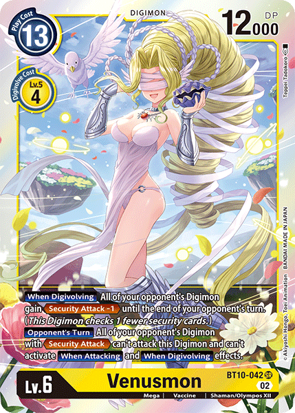 (042) Digimon TCG Xros Encounter Single: Venusmon (BT10-042) (V.1) Super Rare