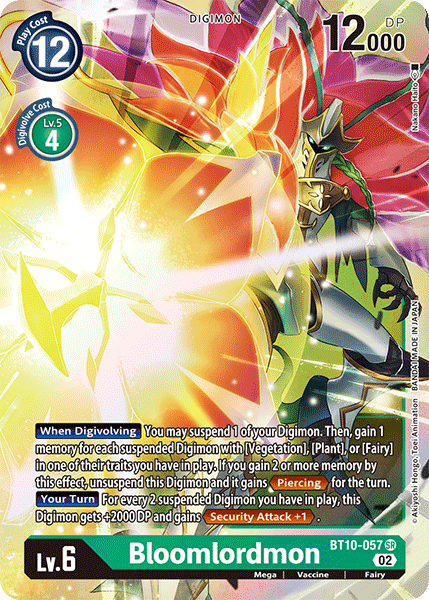 (057) Digimon TCG Xros Encounter Single: Bloomlordmon (BT10-057) (V.1) Super Rare