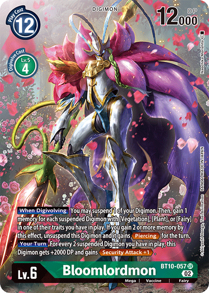 (057) Digimon TCG Xros Encounter Single: Bloomlordmon (BT10-057) (V.2) Alternative Art