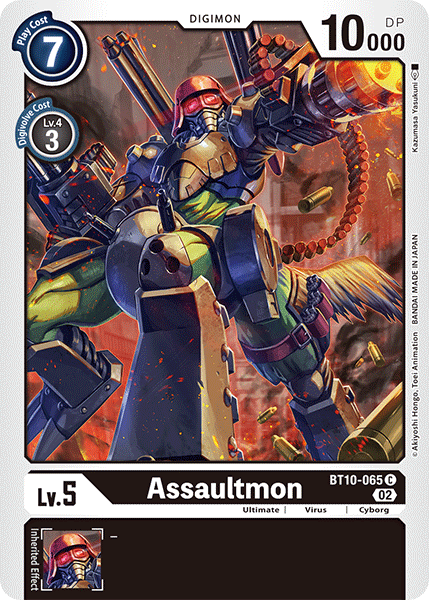 (065) Digimon TCG Xros Encounter Single: Assaultmon (BT10-065) Common