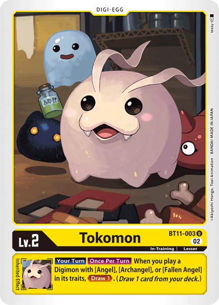 (003) Digimon TCG Dimensional Phase Single: Tokomon (BT11-003) (V.1) Uncommon