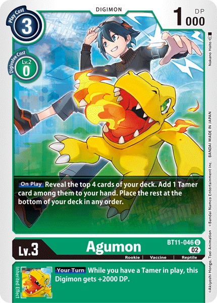 (046) Digimon TCG Dimensional Phase Single: Agumon (BT11-046) (Holo) Uncommon