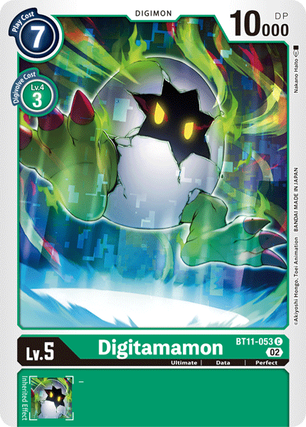(053) Digimon TCG Dimensional Phase Single: Digitamamon (BT11-053) (V.1) Common
