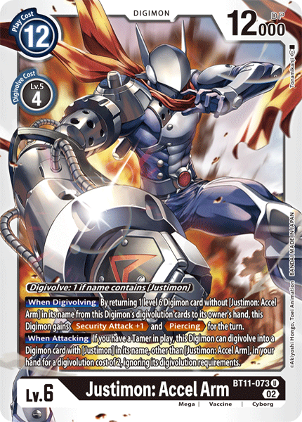 (073) Digimon TCG Dimensional Phase Single: Justimon: Accel Arm (BT11-073) (V.1) Uncommon