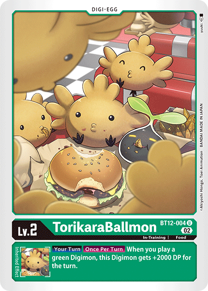 (004) Digimon TCG Across Time Single: TorikaraBallmon (BT12-004) Uncommon